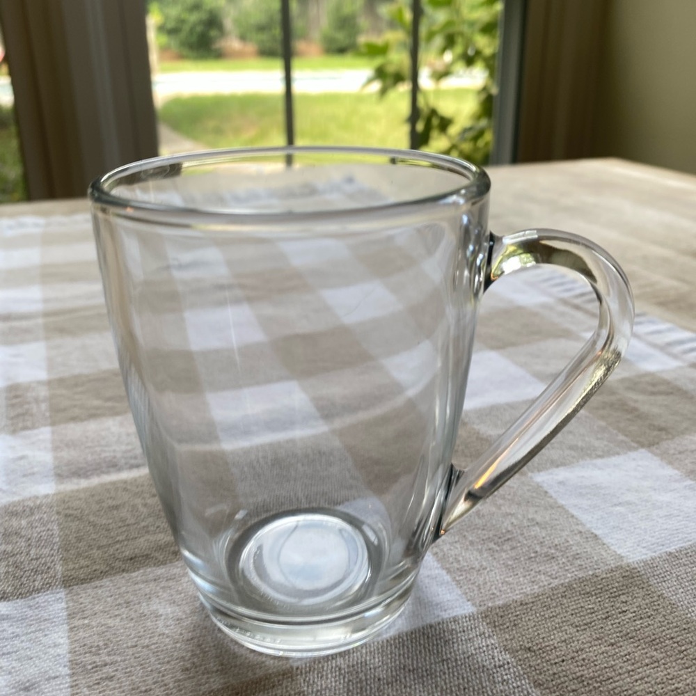 Six (6) Bormioli Rocco Tempered Glass Mugs 11.5 oz. Capacity New In Box